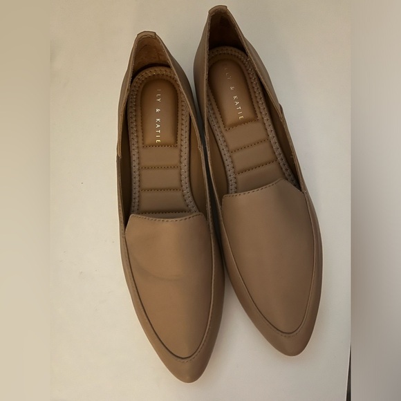 Kelly & Katie Shoes - Kelly and Katie nude point toe loafer